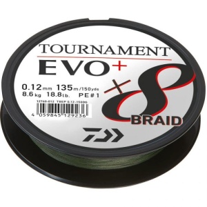 Fir Textil Daiwa Tournament 8X Braid Evo+ Dark Green 135m