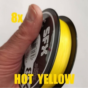 Fir Textil Sufix SFX 8X Carrier Braid Hot Yellow 135m - Img 3