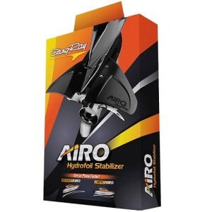 Hydrofoil StingRay AIRO-1 pentru motoare de 4 - 350 CP – Stabilizator nautic din 2 piese fabricat în SUA, instalare rigidă 4-Drill și nivel mediu de ridicare a prorei.