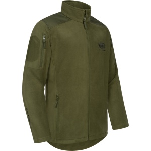 Jachetă Mauser Silent Fleece Matt Oliv – Echipament outdoor silențios, fabricat din 100% poliester premium pentru izolație termică eficientă în teren.