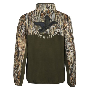 Jachetă polar vânătoare Percussion Waterfall Ghost Camo Kaki cu densitate termică 350g/m2.