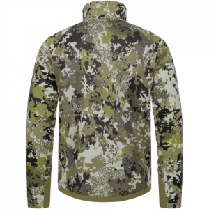 Jacheta de vanatoare Blaser HunTec Flash Midlayer Camo cu Stormfleece si material respirabil pentru vanatoare montana.