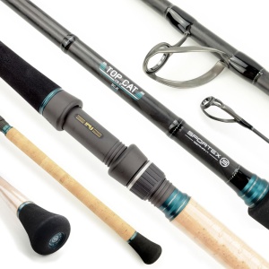 Lansetă Sportex TOP Cat CS-2 Boje pentru pescuit staționar la somn, cu blank Toray Carbon, vârf ferm, putere 200–500g și control total lângă obstacole. 