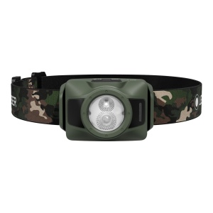 Lanternă frontală Ledlenser HF4R RGB Camo 650 lumeni USB-C IP67