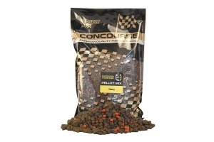 Micropelete Benzar Concourse Twister 2–4mm – micropelete pentru method feeder cu dublu diametru, făinuri de pește și culori contrastante, concepute pentru atracție rapidă și menținere eficientă pe vad