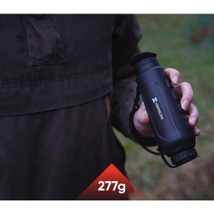 Monocular termic Hikmicro Lynx LH35 2.0, senzor 384×288, lentilă 35mm F1.0, detecție 1800m, NETD <20mK și display OLED 1024×768 – ideal pentru vânătoare la distanță.