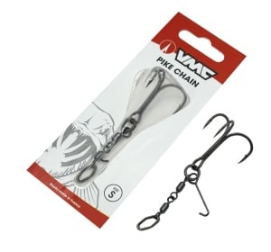 Montura VMC Pike Chain – stinger compact și rezistent, cu ancoră VMC 7547 Hybrid 1X, ideal pentru montarea Lead Head Mustache