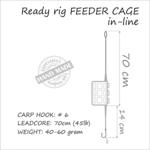 Montura Orange Carp Rig Feeder Cage in-line 60g - Img 5