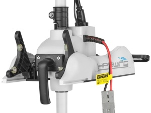 Motor electric Haswing Cayman B GPS Gen 1.6 Cruise Control 55lb White – montaj pe prova, vedere laterală