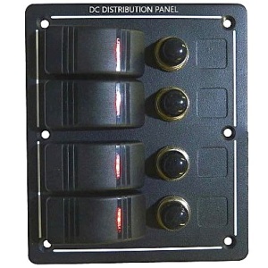 Panou Electric Aluminiu 12V/24V 4 Sigurante Automate Electron EVAL IP68
