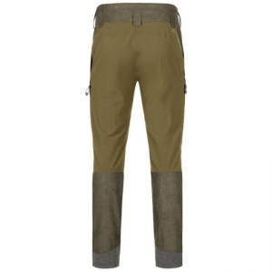 Pantaloni Blaser Ake Vintage Olive Melange/Black, impermeabili și respirabili, cu întărituri Kevlar® și ventilații laterale, proiectați pentru vânătoare și activități outdoor solicitante.