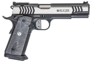 Pistol Airsoft CO2 Umarex Ruger SR1911 SLV-BLK 1,3J Full Metal cu blowback si catari fibra optica.