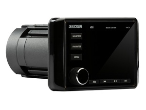 Unitate audio premium Kicker KMC6 (48KMC6) cu port NMEA – Centru media marin de lux, putere de vârf 240W pe 6 canale, ecran color de 3.5 inch, intrare video dedicată și protecție totală IP66.