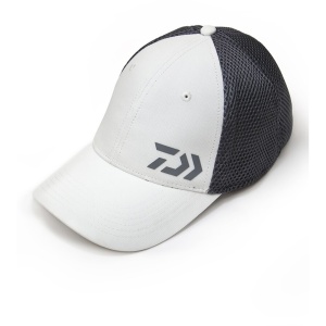 Sapca Daiwa Pro Performance White/Grey, Cu Mesh Si Logo D-Vec, Pescuit Spinning Crap