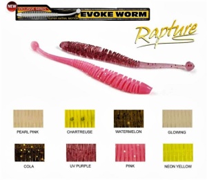 Shad Rapture Evoke Worm 10cm Neon Yellow 8buc plic - Img 2