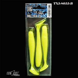 Shad Relax Texas Standard 12.5cm – acțiune amplă, vibrație puternică, paddle tail mare, ideal pentru știucă și șalău. Ambalaj 3 buc/plic.