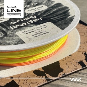 Snag Leader Vagner 1.00mm 120kg Orange-Yellow – fir înaintaș textil pentru pescuit la somn, cu rezistență extremă la abraziune, vizibilitate ridicată și marcaj metraj precis. 