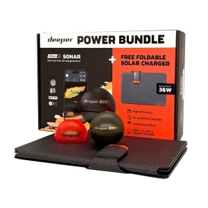 Sonar Deeper CHIRP+ 3.0 Power Bundle cu Încărcător Solar 36W