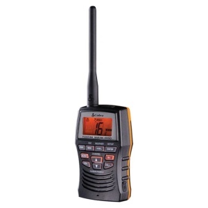 Statie VHF portabila Cobra Marine MR HH 150 FLTE 3W corp plutitor cu ecran LCD iluminat si etanseitate IPX7.