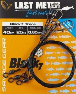 Struna Savage Gear Black7 Trace 20cm 0.35mm/7kg 3buc/plic - Img 2