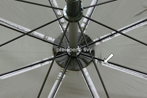 Umbrelă Delphin PVC Verde Cu Perete Lateral Extins 250cm - Img 2