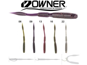 Vierme Owner Shiver Tail 11.5cm 10buc/plic 06 Watermelon Green - Img 4