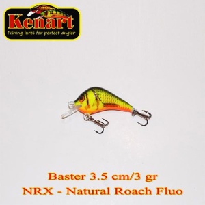 Vobler Kenart Baster 3.5cm 3g Sinking Natural Roach Fluo