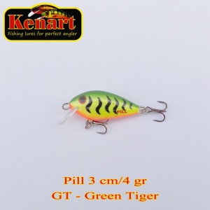 Vobler Kenart Pill 3cm 4g Sinking Green Tiger