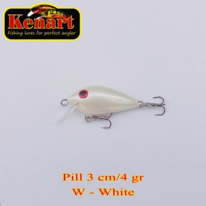 Vobler Kenart Pill 3cm 4g Sinking White