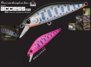Vobler Yarie 677 Access Minnow S 50mm 3.6g D10 Pink Yamame - Img 2