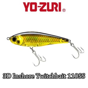 Vobler Yo-Zuri 3D Inshore Twitchbait 11cm 30g Slow Sinking C5 - Img 3