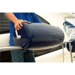 Balon protectie acostare albastru seria A OCEAN Clip-On din spuma integrala PU solida cu bucse de nailon.