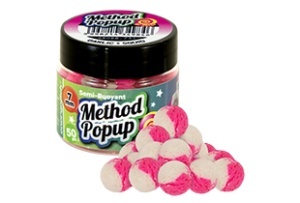 Benzar Method Pop-Up Bicolor 7mm – mini pop-up-uri cu dublă aromă și culoare, flotabilitate controlată și echilibrare perfectă pentru method feeder pe ape presate
