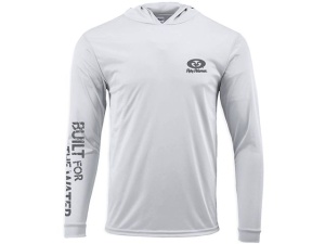 Bluza Flying Fisherman Built for Water Performance Hoodie Tee Silver