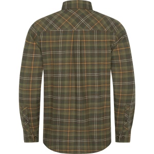 Cămașă de vânătoare din flanel de bumbac în carouri Blaser Julian Flannel Green Orange bărbați.