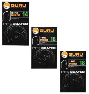 Carlige Guru F1 Eyed Barbless 10buc/plic - Img 2