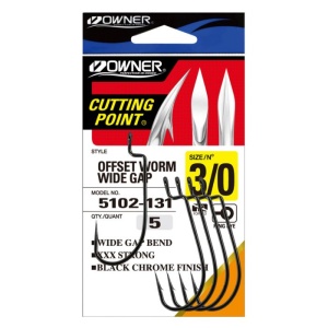 Carlige Offset Owner 5102 Offset Worm Wide Gap - Img 2