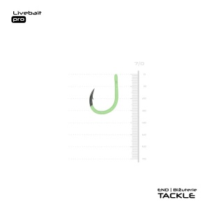 Cârlige Vagner Hook Livebait Pro – Echipament profesional pentru monturi hair-rig la somn, cu ochet sudat și strat luminescent pentru vizibilitate maximă.