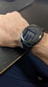 Ceas Garmin Fenix 7X Sapphire Solar Titan DLC Black Cu Curea Neagră - Img 9