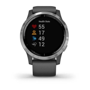 Ceas Garmin Vivoactive 4 Shadow Grey Cu Carcasă Argintie - Img 4