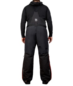 Costum tehnic de iarnă flotabil Graff FLOAT GUARD Fishing Set 215-O-B-8 Edition 4.0, în varianta de culori 8 cu inserții reflectorizante și design tactic, echipat cu membrană BRATEX de 10.000mm, spumă flotabilă FLOAT și fermoare etanșe YKK VISLON.