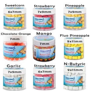 Cralusso Balanced Wafters Boilie – momeală echilibrată tip wafter, cu formă de porumb și aromă intensă, ideală pentru method feeder pe carpodromuri și ape sălbatice.
