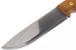 Cuțit Helle Didi Galgalu – Instrument full-tang premium cu lamă de 12,9 cm din oțel 12C27, mâner ergonomic din lemn Kiaat și teacă tradițională din piele.