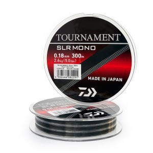 Daiwa Tournament SLR Grey 300m – monofilament premium cu protecție UWR, scufundare rapidă și detecție excelentă a trăsăturilor.