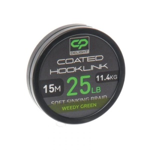 Fir Textil Cu Camasa Carp Pro Delight Coated Hooklink Soft Sinking Weedy Green 15m