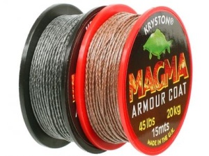 Fir Textil Cu Camasa Kryston Magma Armour Coated Braid 15m 45lbs Dark Silt - Img 3
