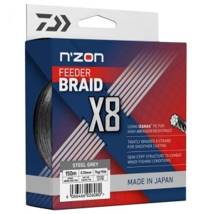 Fir Textil Daiwa N Zon Feeder X8 Braid Steel Gray 150m - Img 2
