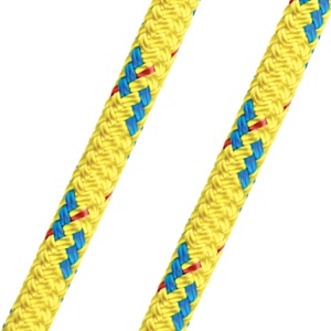 Franghie Poliester Dubla Impletitura PLAM Marlin H.T. Galbena cu Insertii, Parama Scoturi si Acostare, Diametru 6mm - 14mm, Vanduta la Metru