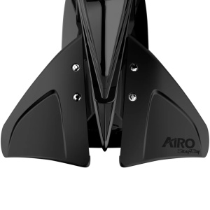 Hydrofoil StingRay AIRO-1 pentru motoare de 4 - 350 CP – Stabilizator nautic din 2 piese fabricat în SUA, instalare rigidă 4-Drill și nivel mediu de ridicare a prorei.