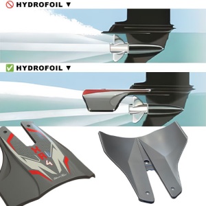 : Hydrofoil StingRay XR4 pentru motoare de 40 - 300 CP – Stabilizator nautic de înaltă performanță fabricat în SUA, nivel maxim de ridicare (Nivel 3), finisaj next-gen și montaj rapid în 2 șuruburi.
